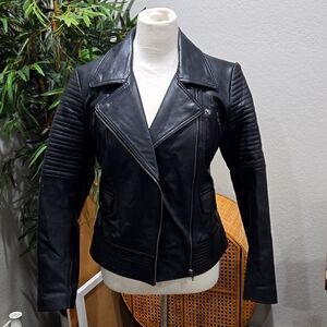 REAL LEATHER BIKER JACKET
